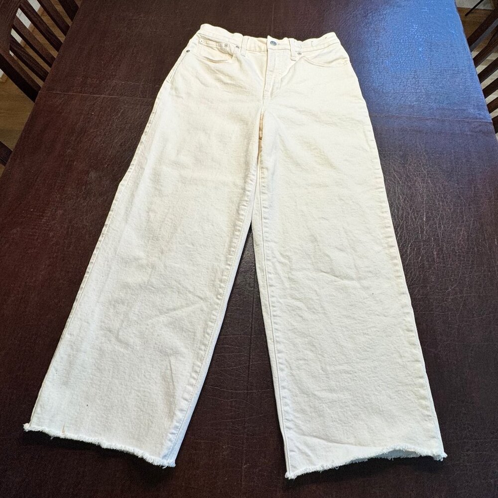 Madwell Perfect Vintage Wide-Leg Cropped Jean Sz 28 Canvas